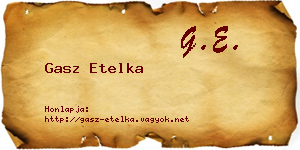 Gasz Etelka névjegykártya